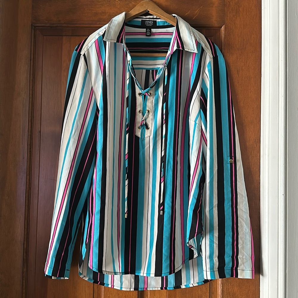 Jones New York Striped Blouse